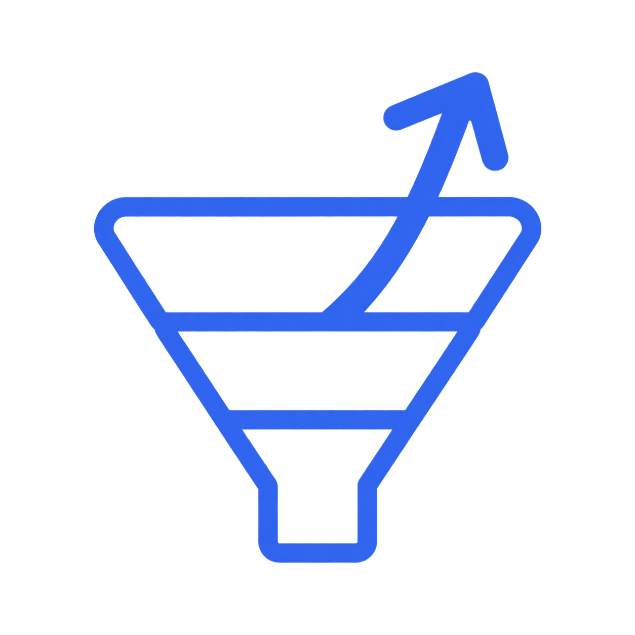 Three white gear icons of different sizes on a transparent background.