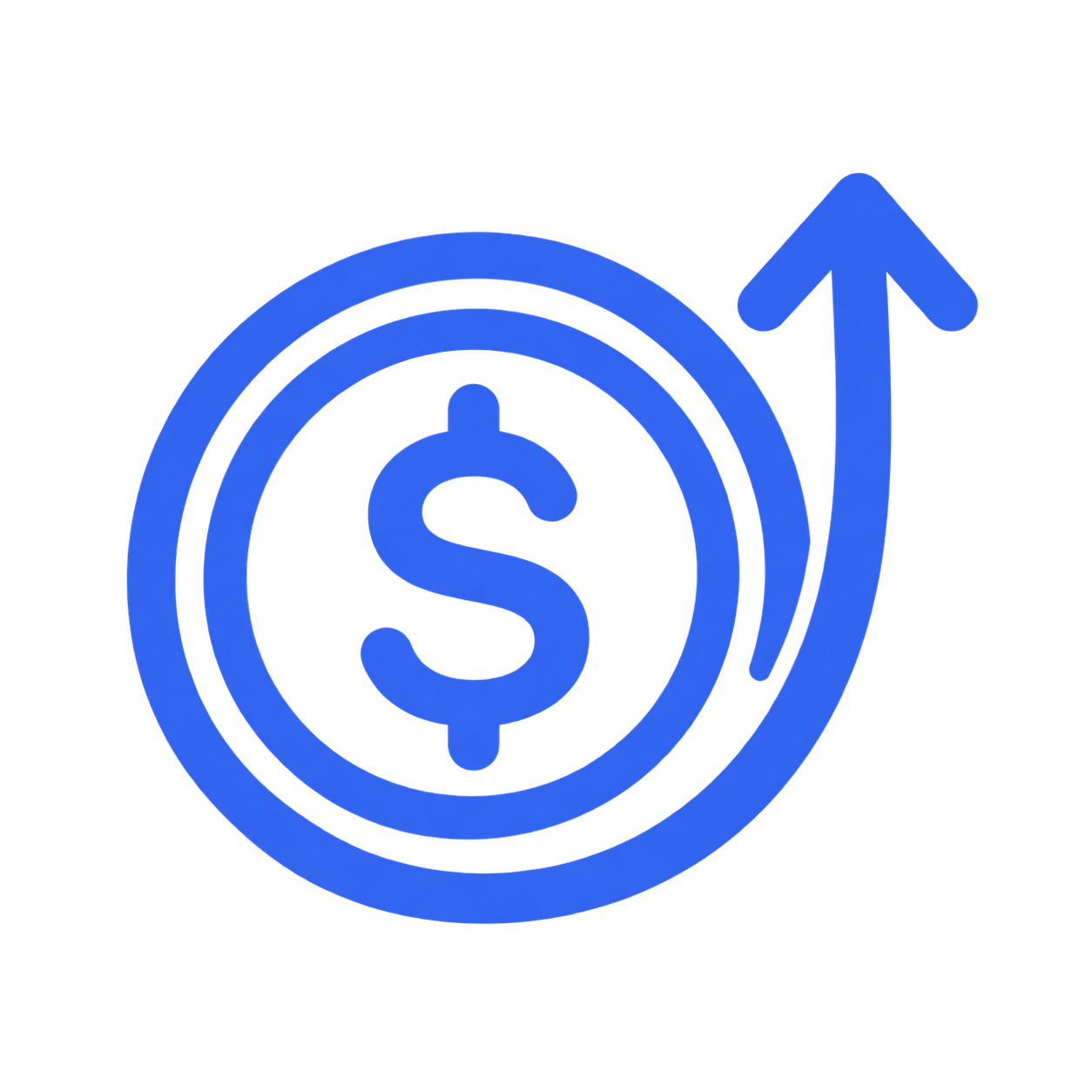 Three white gear icons of different sizes on a transparent background.