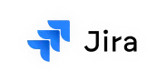Jira logo featuring three blue upward arrows and the word Jira.