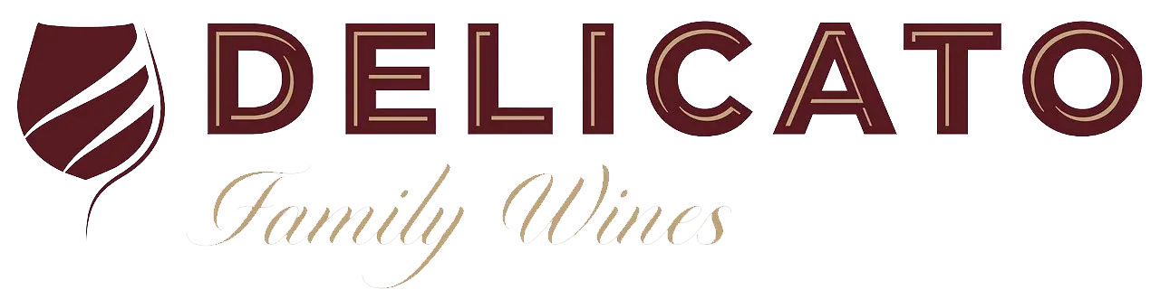 Delicato Family Wines logo featuring a stylized wine glass and the brand name.