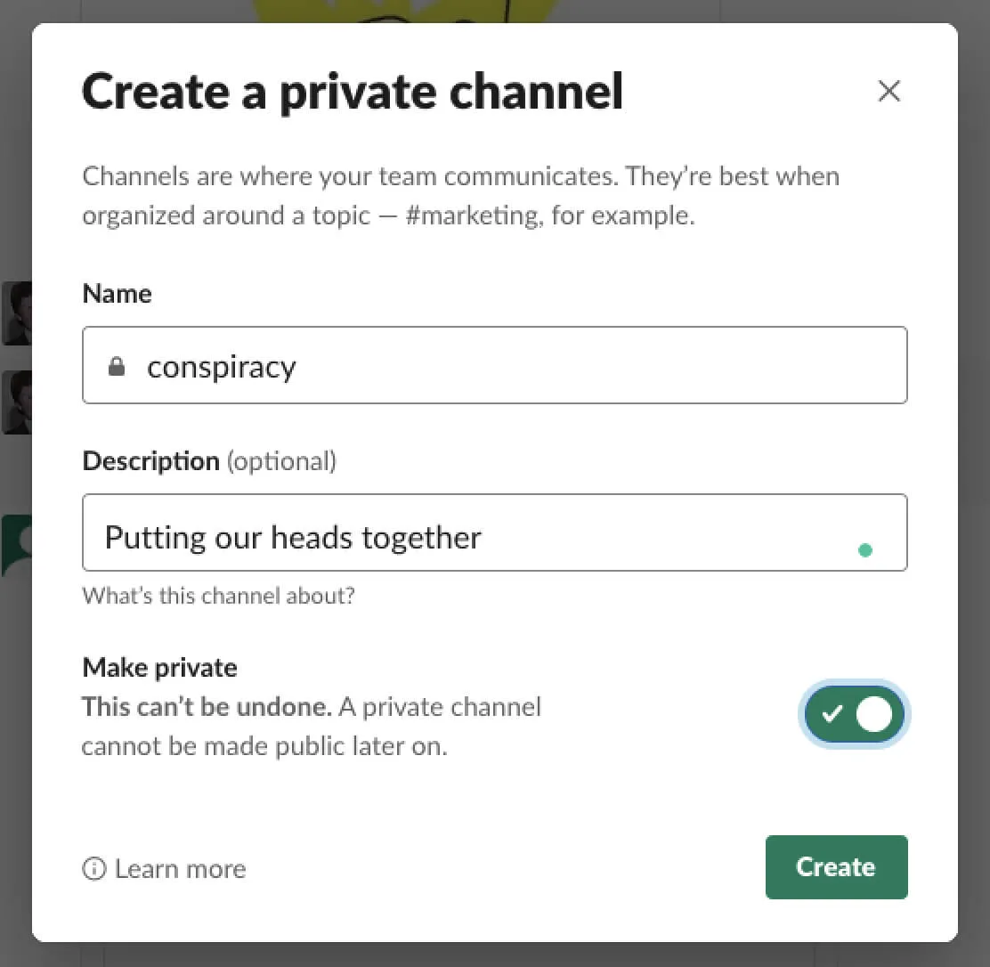 Slack channels