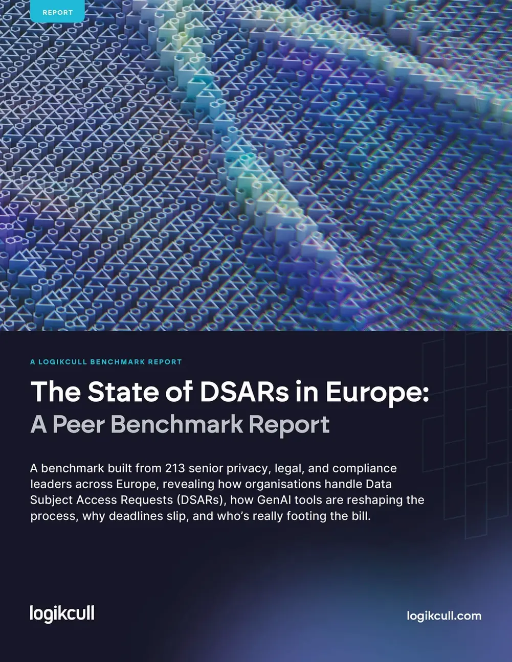 Cover of The State of DSARs in Europe: A Peer Benchmark Report by Logikcull