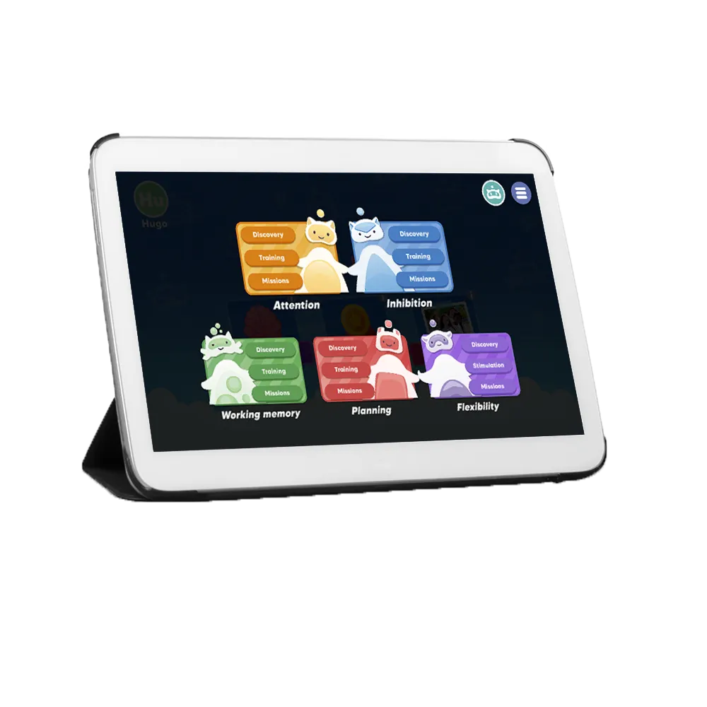 Tablet showing Babaoo-Attention Exectives Functions