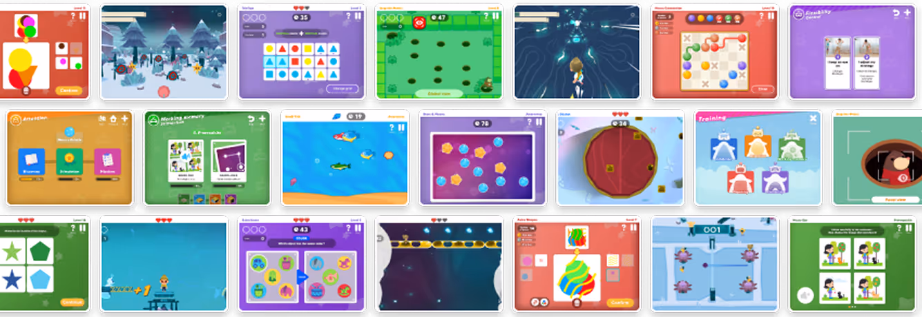 Mockups of Babaoo-Attention game