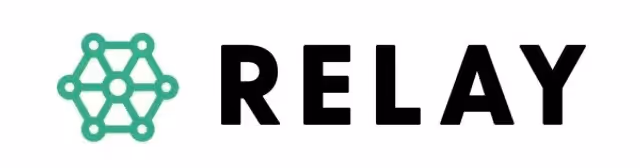 Relay Payments logo featuring a green network symbol to the left of the word RELAY in bold black letters.