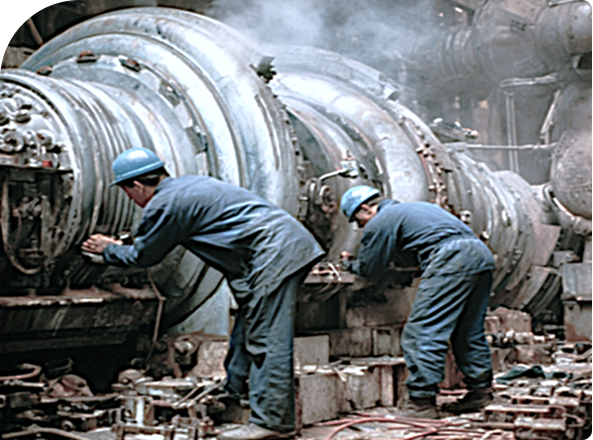 Engineers performing maintenance