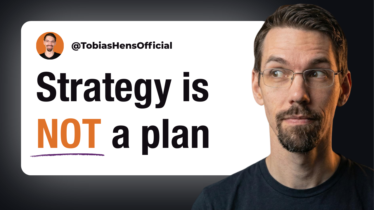 Youtube Thumbnail "Strategy is not a Plan"