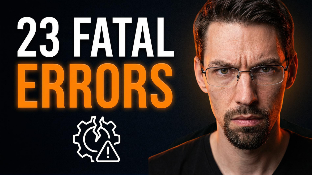 Youtube Thumbnail "23 Fatal Errors"