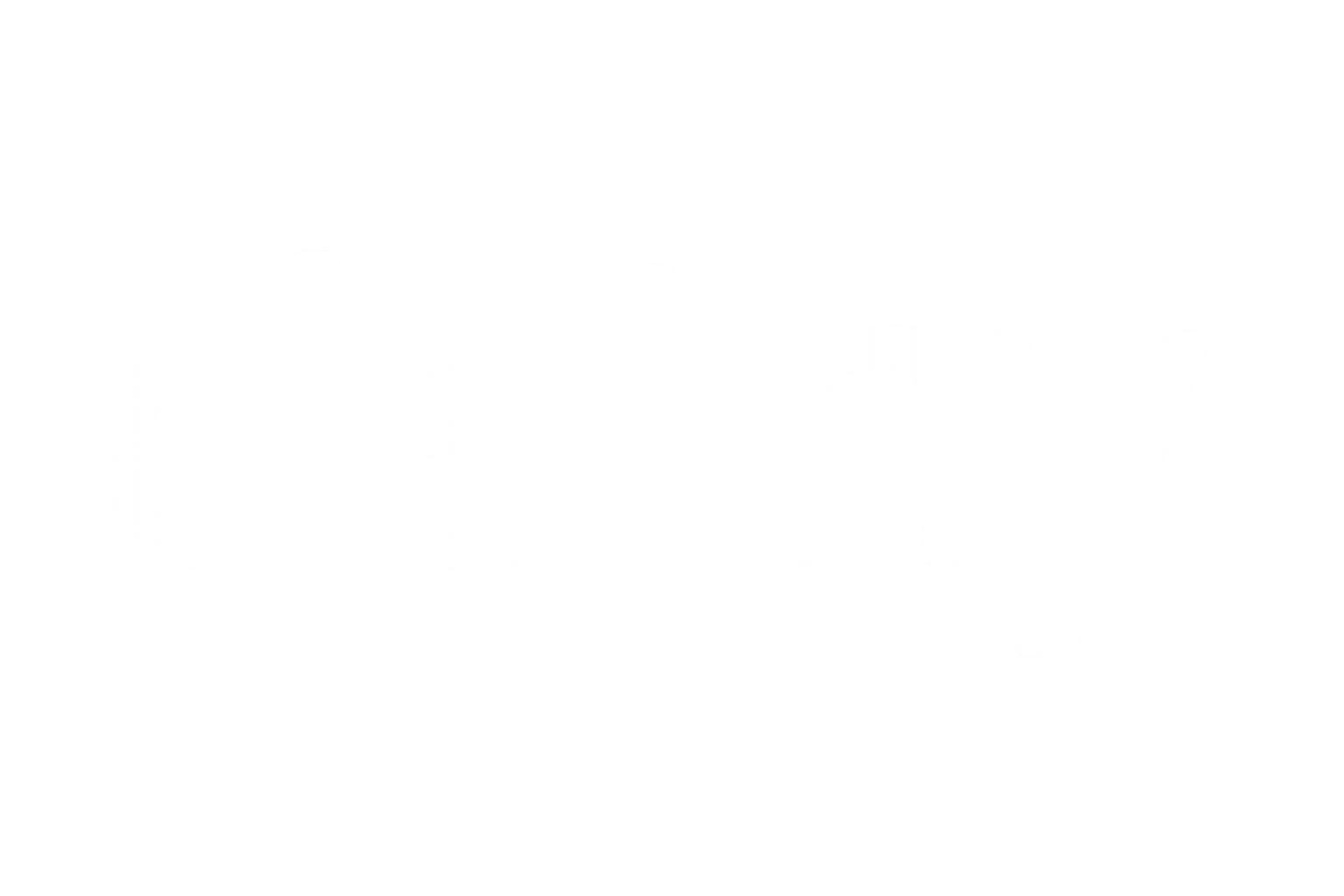 Logo DSTNY en blanc sur fond dégradé gris.