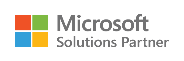 Logo Microsoft avec le texte Partenaire Solutions.