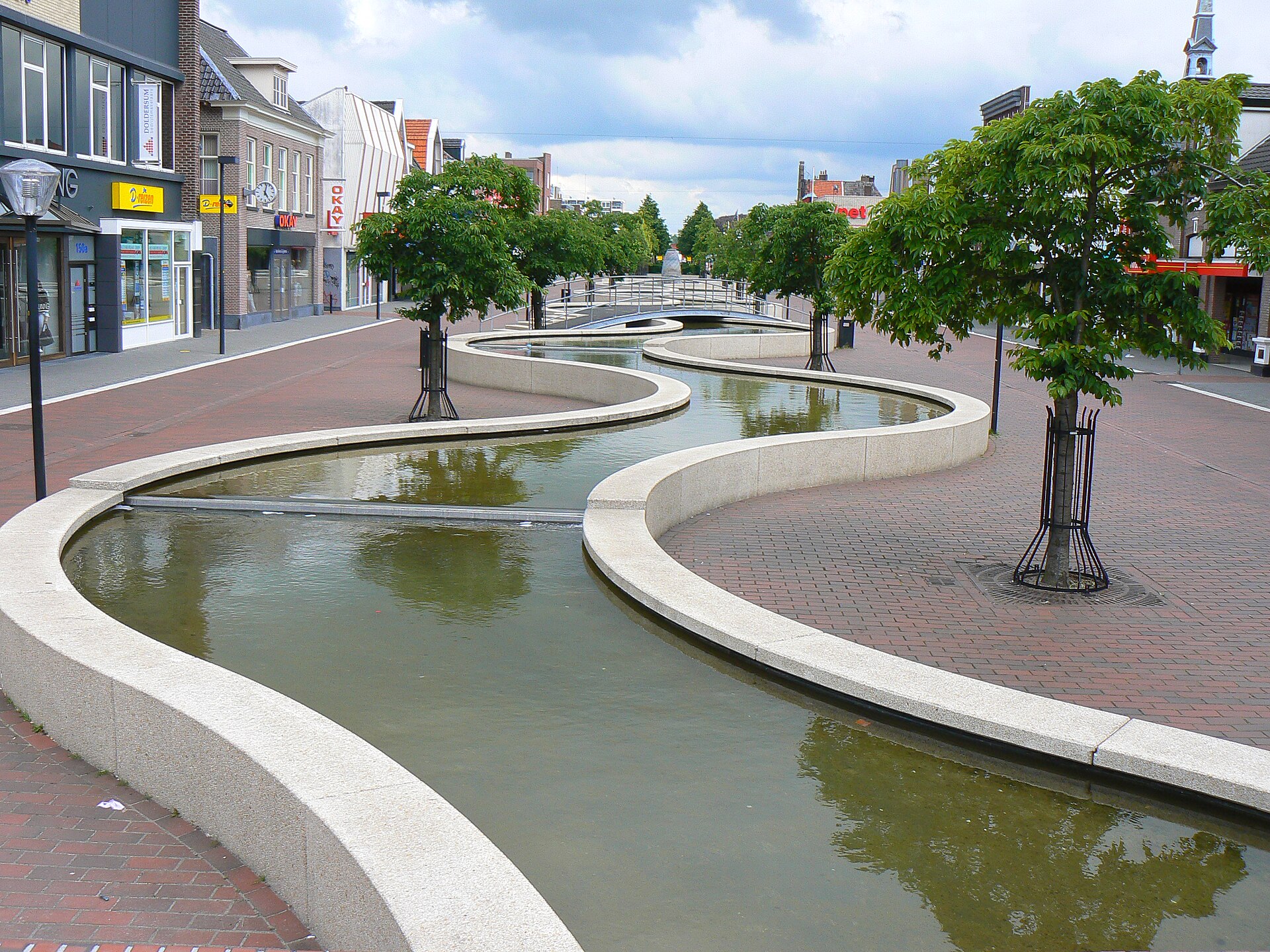 De Cascade in het centrum van Hoogeveen