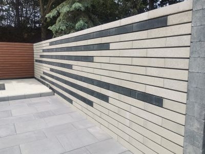 LINE BLOCK biela, čierna, povrch hladký