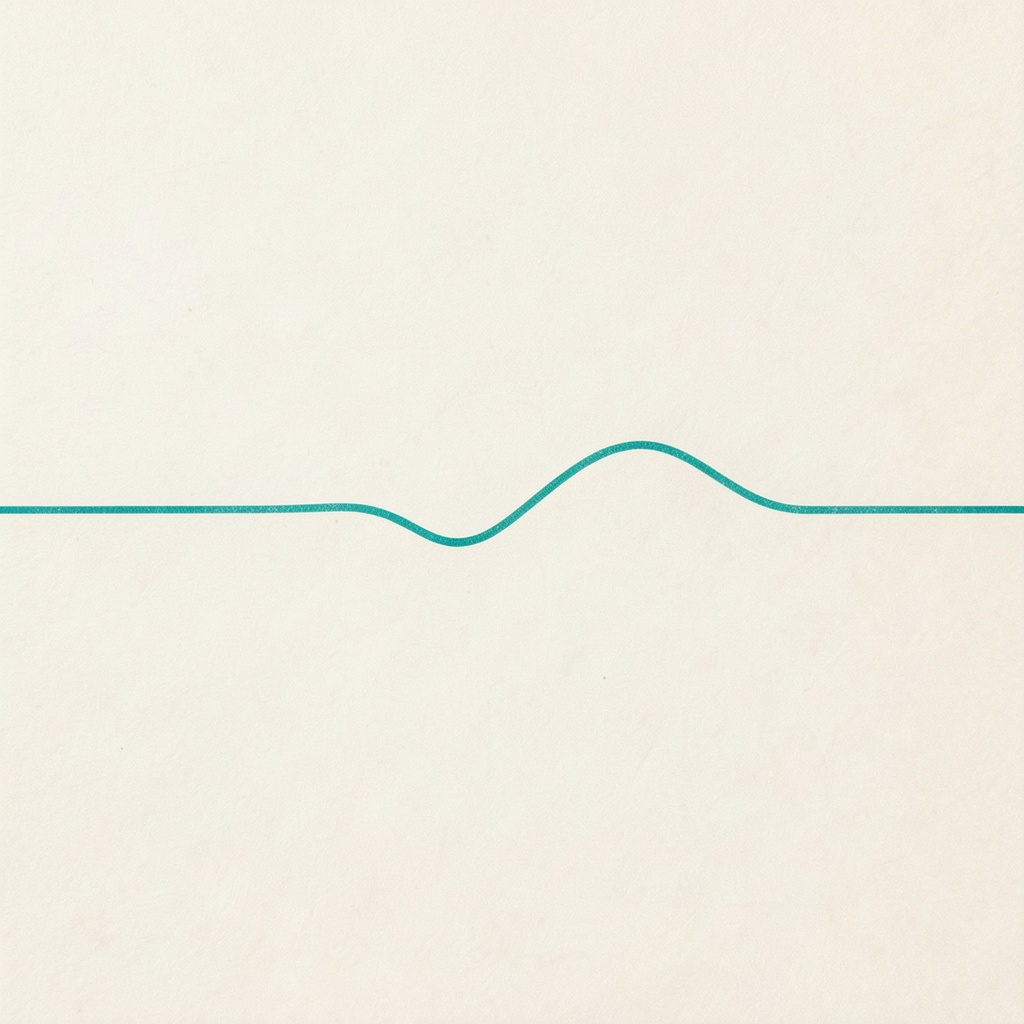 A single smooth signal line crossing an otherwise empty field