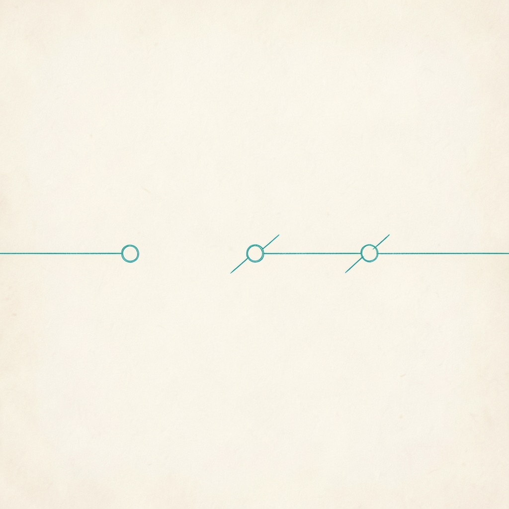 Three isolated nodes with no connections between them