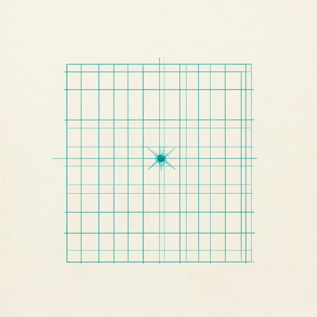 The same matrix with one dot missing and immediately refilled