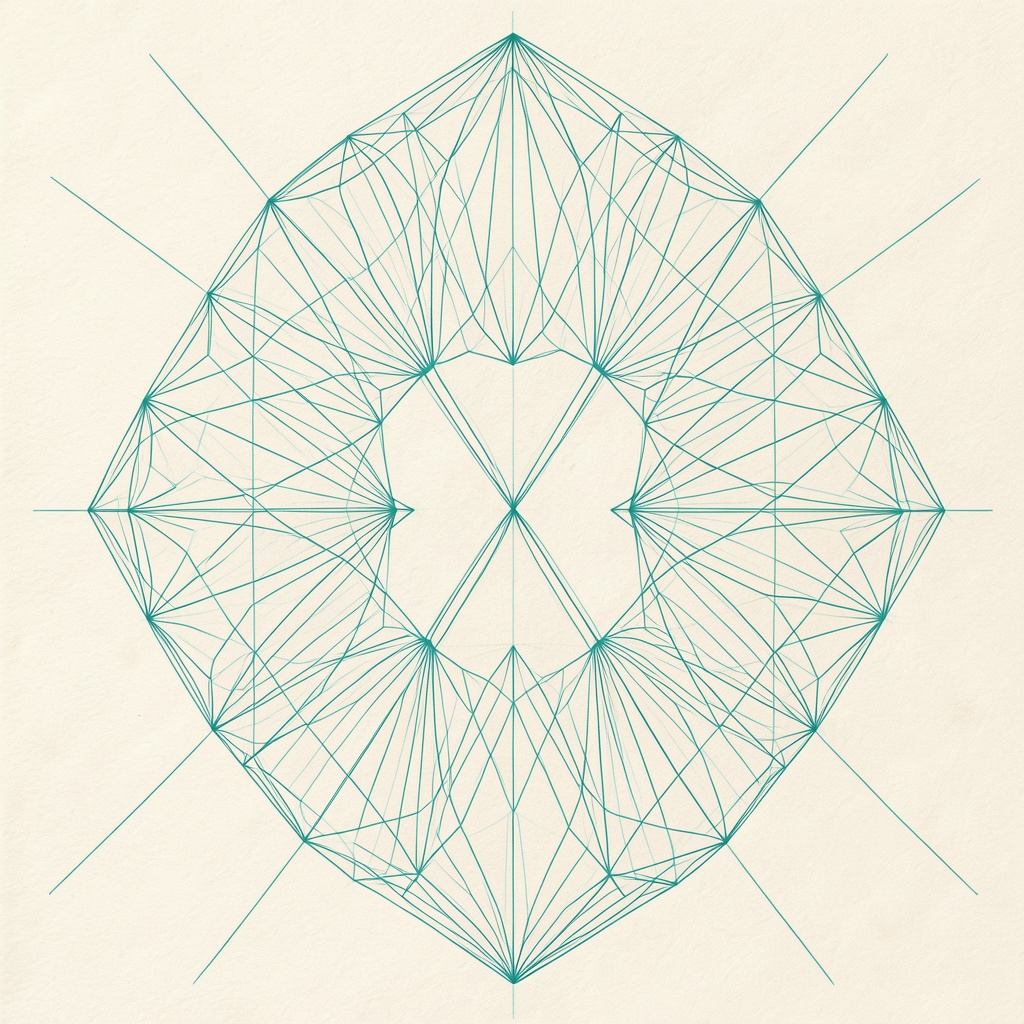 A complete symmetrical mesh, fully connected
