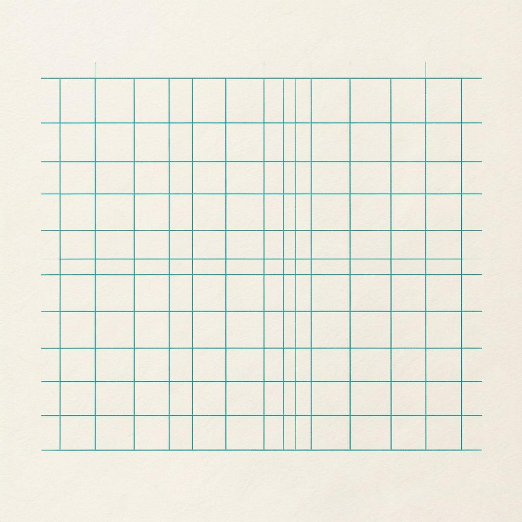 A finely ruled ledger grid, empty and precise