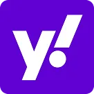 Yahoo purple square logo with white stylized lowercase 'y' and exclamation mark.