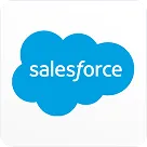 Salesforce brand name inside a blue cloud shape.
