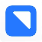 Blue square icon with a rounded corner and a white triangle in the top right corner.