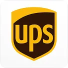 UPS shield logo in brown and yellow.