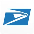 United States Postal Service eagle logo in blue and white.