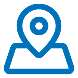 Symbol einer Standortmarkierung auf einer Karte.