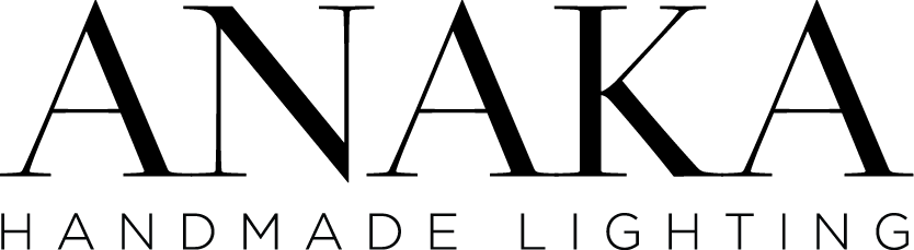 Anaka logo with the tagline Handmade Lighting below it.