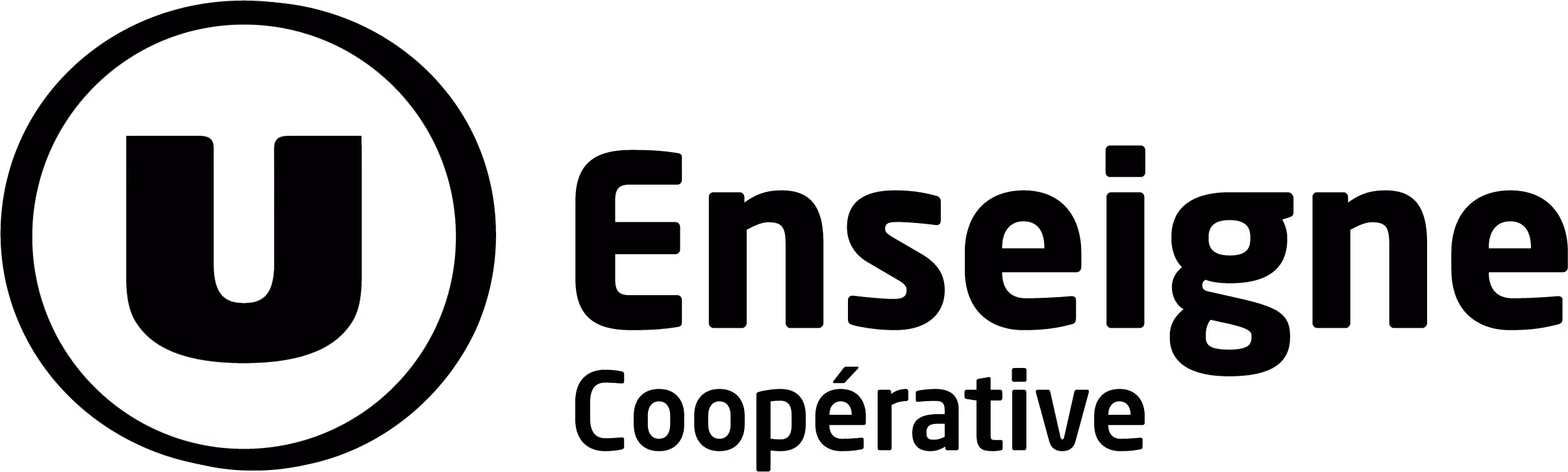 logo enseigne U noir