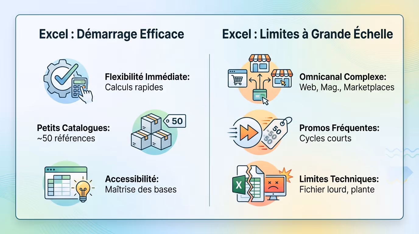 Graph showing Excel's technical limitations