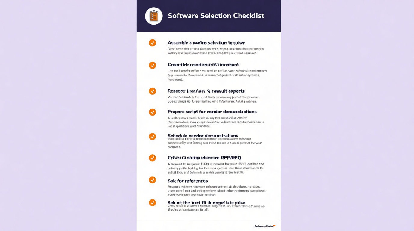 Checklist (10 criteria) for selecting the right solution