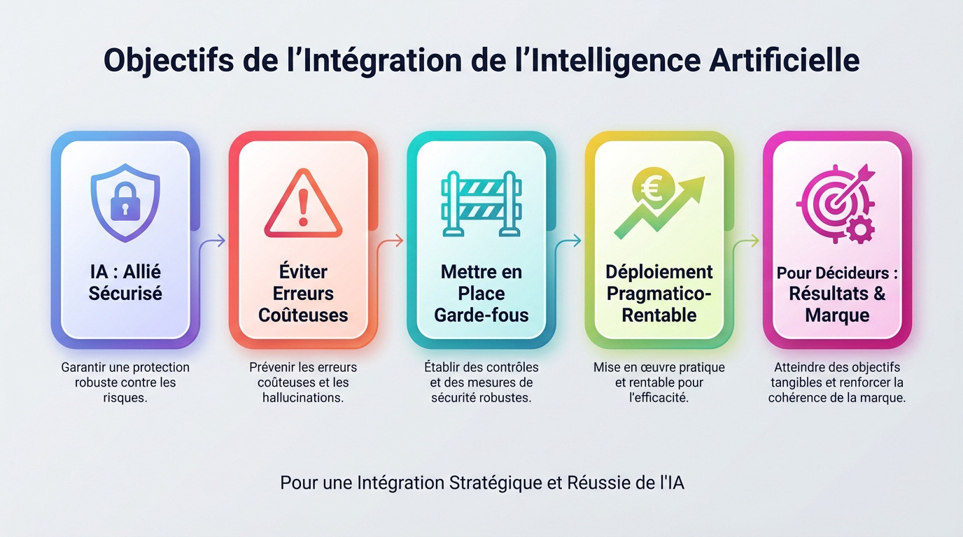 Schéma illustrant les objectifs de l'intégration de l'intelligence artificielle dans la stratégie de pricing