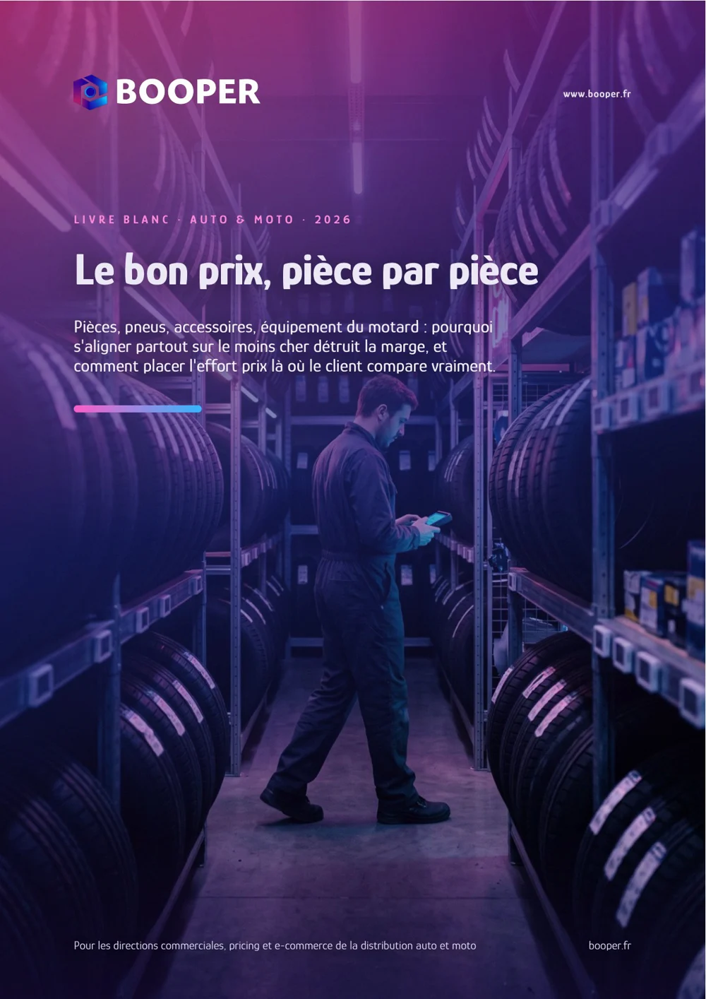 Cover of the BOOPER White Paper: The Right Price, Part by Part: Pricing in the Auto and Motorcycle Distribution Industry