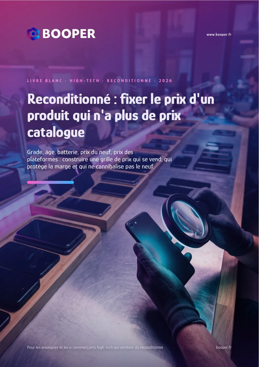 Couverture du livre blanc BOOPER : Reconditionné, fixer le prix d'un produit qui n'a plus de prix catalogue
