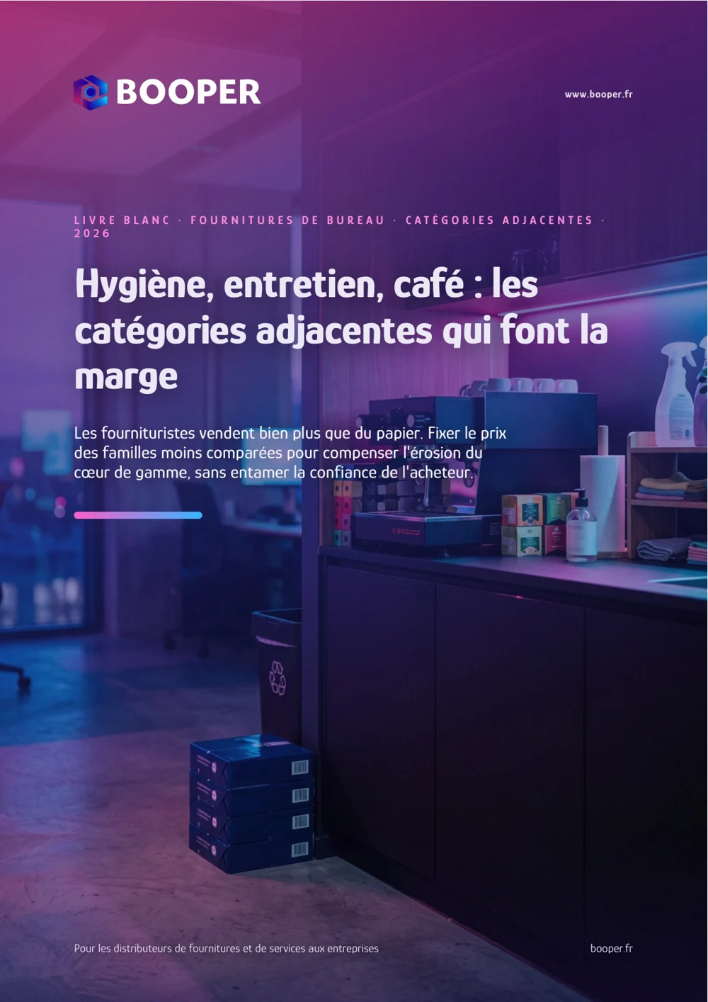 Titelbild des BOOPER-Whitepapers: Hygiene, Reinigung, Kaffee – die verwandten Kategorien, die den Gewinn ausmachen