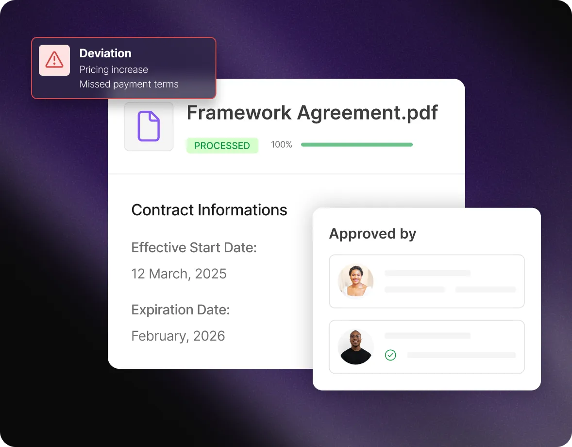 Dashboard displaying supplier proposal analysis and automated bid comparisons on the Mercanis platform.
