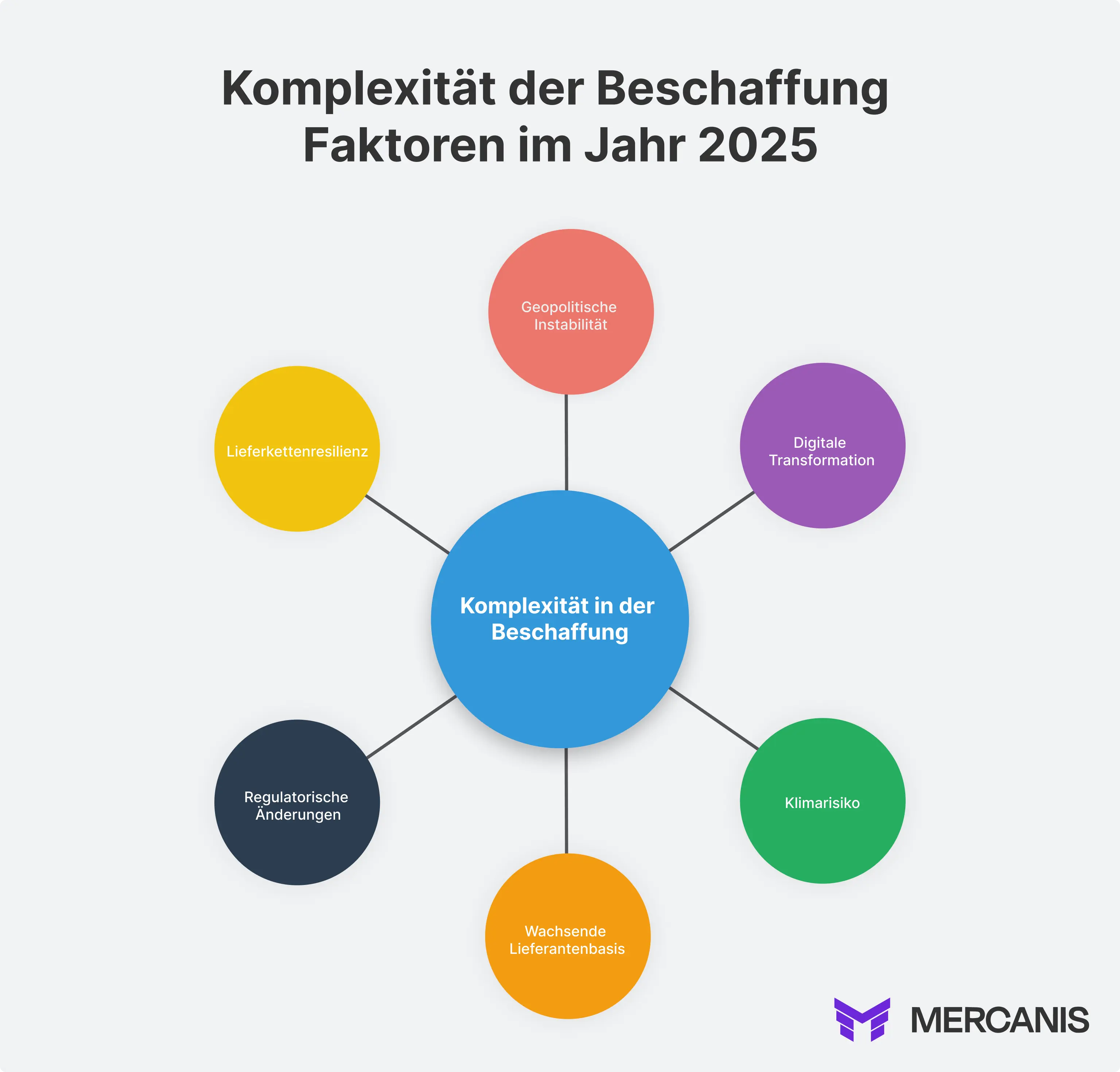 Grafik mit den Komplexitätsfaktoren der Beschaffung im Jahr 2025