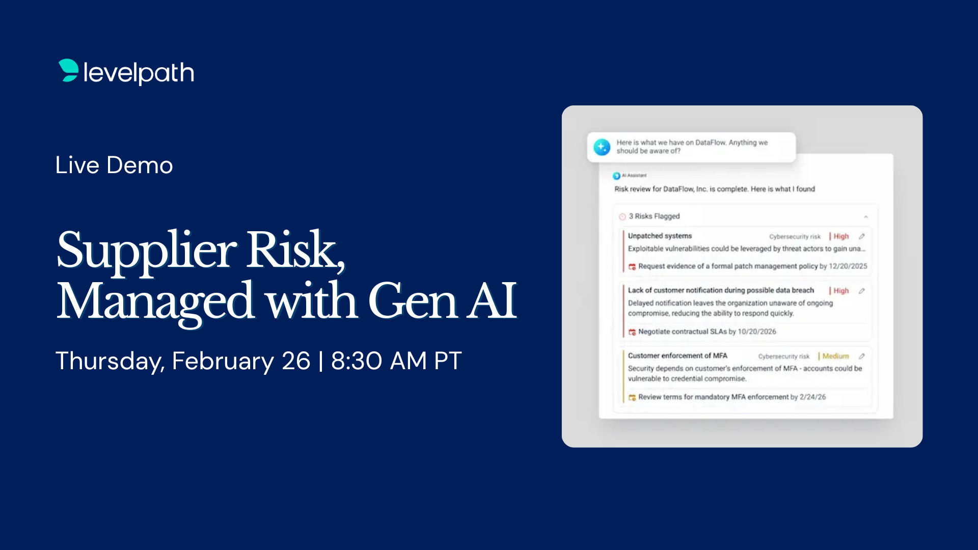 Monthly Demo – Supplier Risk, Managed with Gen AI | Feb 20