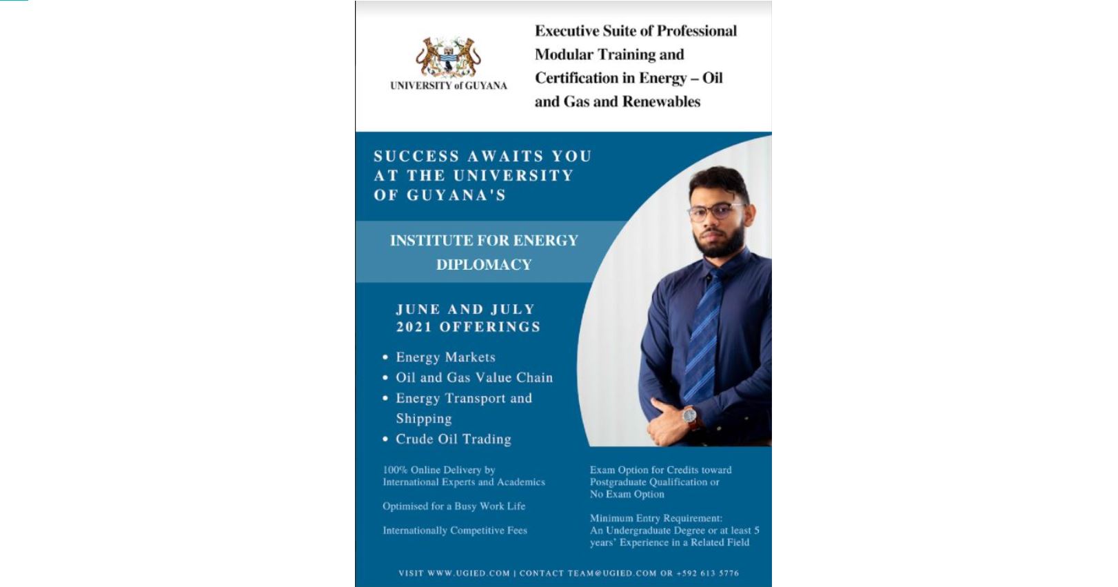 UG launches professional executive training courses in Oil & Gas, Renewable Energy