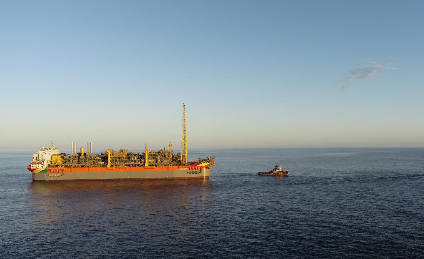 Start-up works ongoing as new Prosperity oil platform arrives in Guyana
