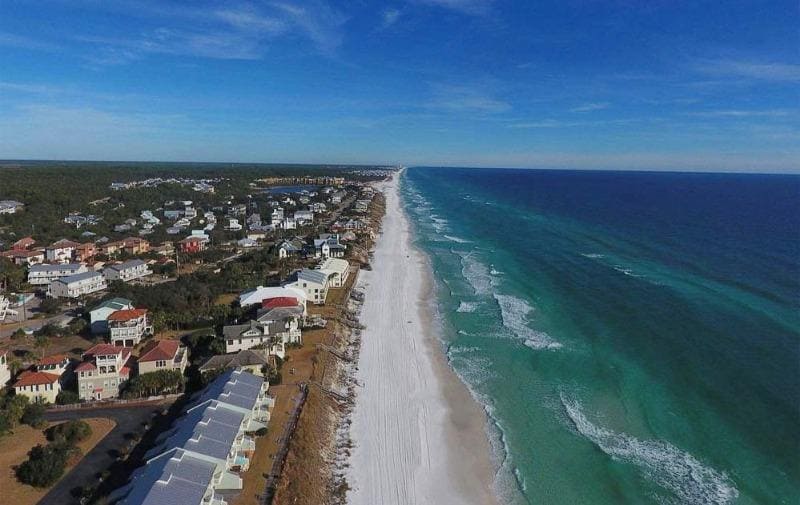 Blue Mountain Beach aerial view