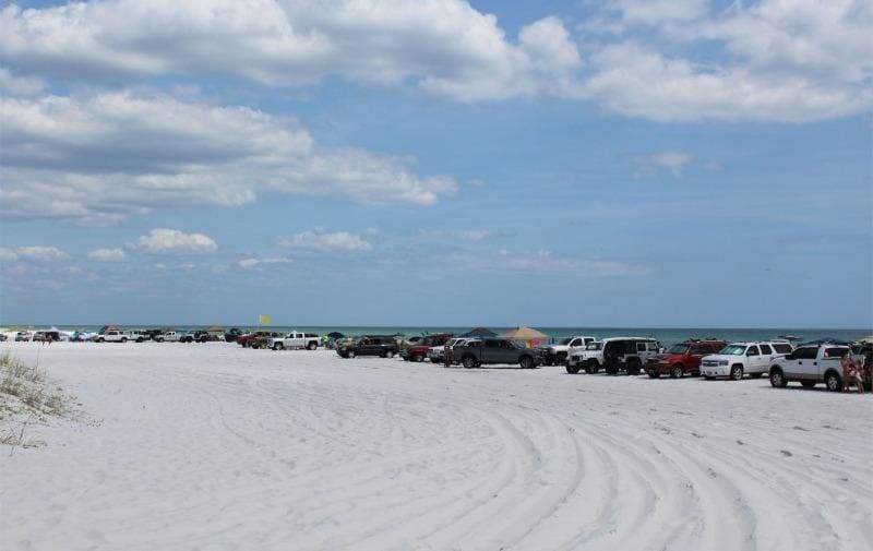 Permitted Vehicles can drive right onto Grayton Beach
