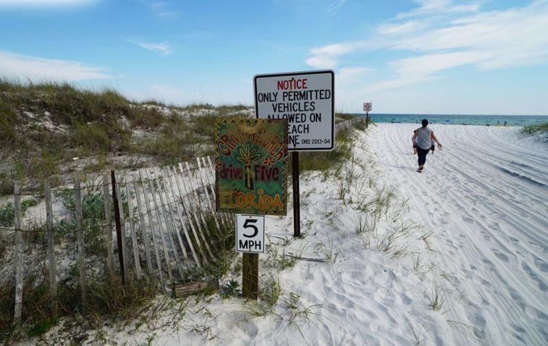 Grayton Beach vehicle access point