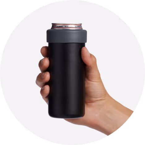 Custom branded insulated tumbler used for promotional merchandise and corporate giveaways.