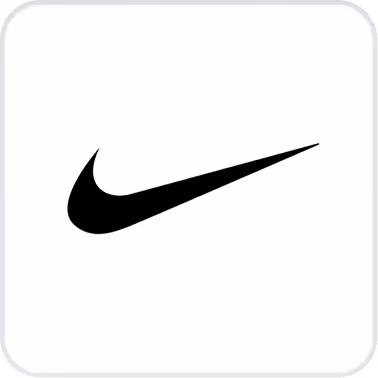 Nike logo representing premium athletic apparel available for custom printing and embroidery.