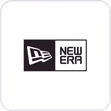 New Era logo representing custom headwear and branded apparel options.