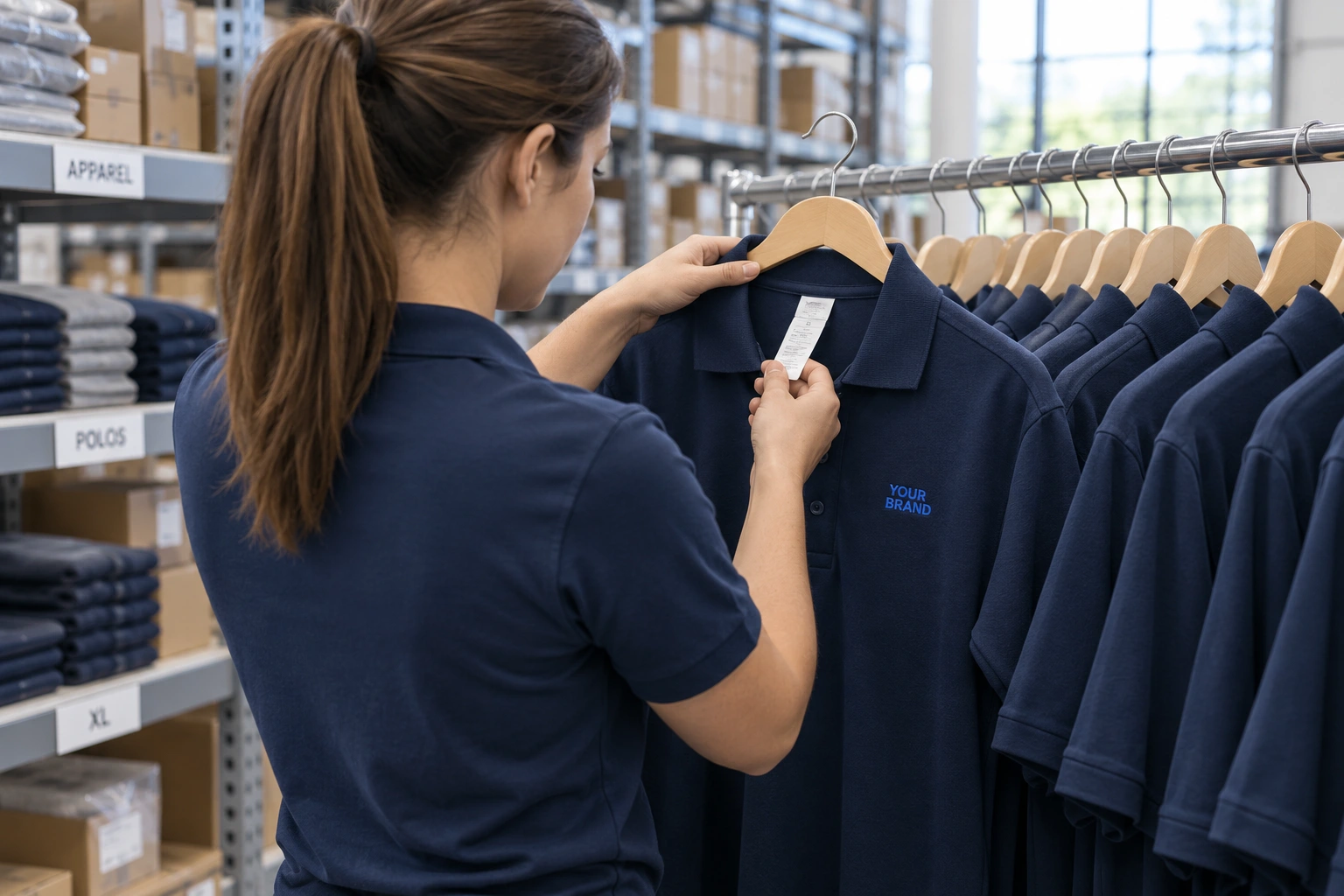 Organized apparel picking and replenishment