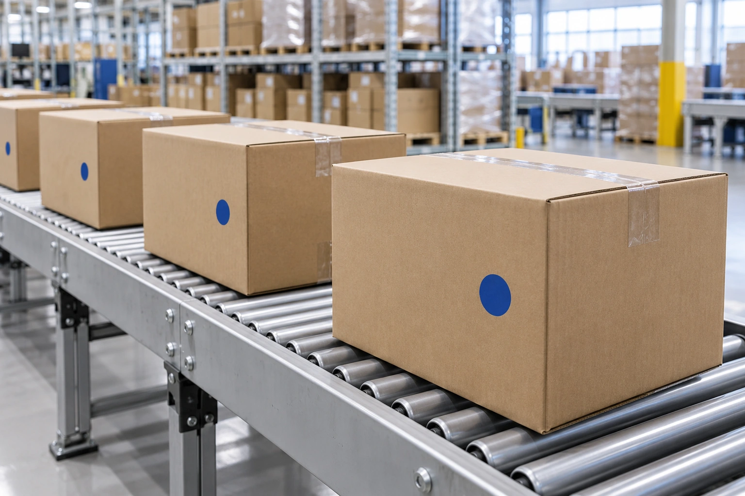 Illustrative sealed merchandise cartons ready for replenishment
