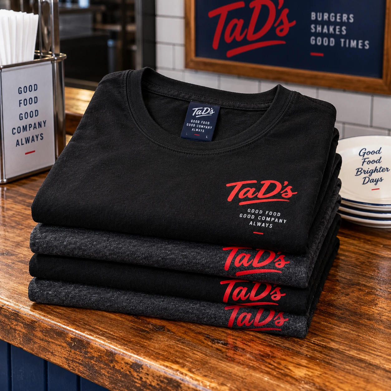 TaD’s branded apparel and merchandise examples