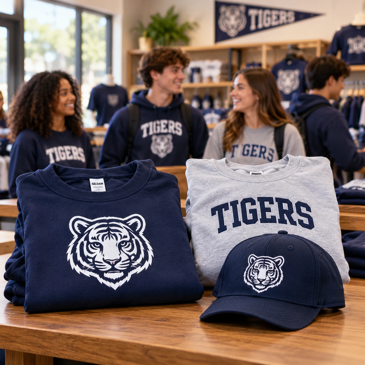 School apparel and spirit-wear examples